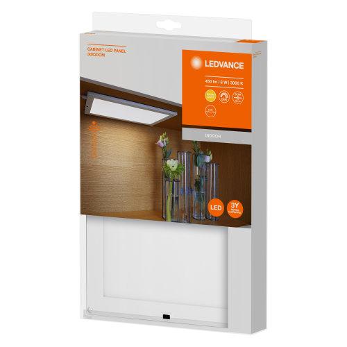 LEDVANCE Lampe LED pour dessous d'armoire, lumière pour applications intérieures, blanc chaud, capteur de balayage intégré, longueur : 30x20 cm, panneau LED pour armoire - Image 4