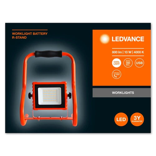 LEDVANCE LAMPES DE TRAVAIL BATTERIE R-TRÉPIED Akku USB Projecteur de chantier 10W / 4000K - Image 4